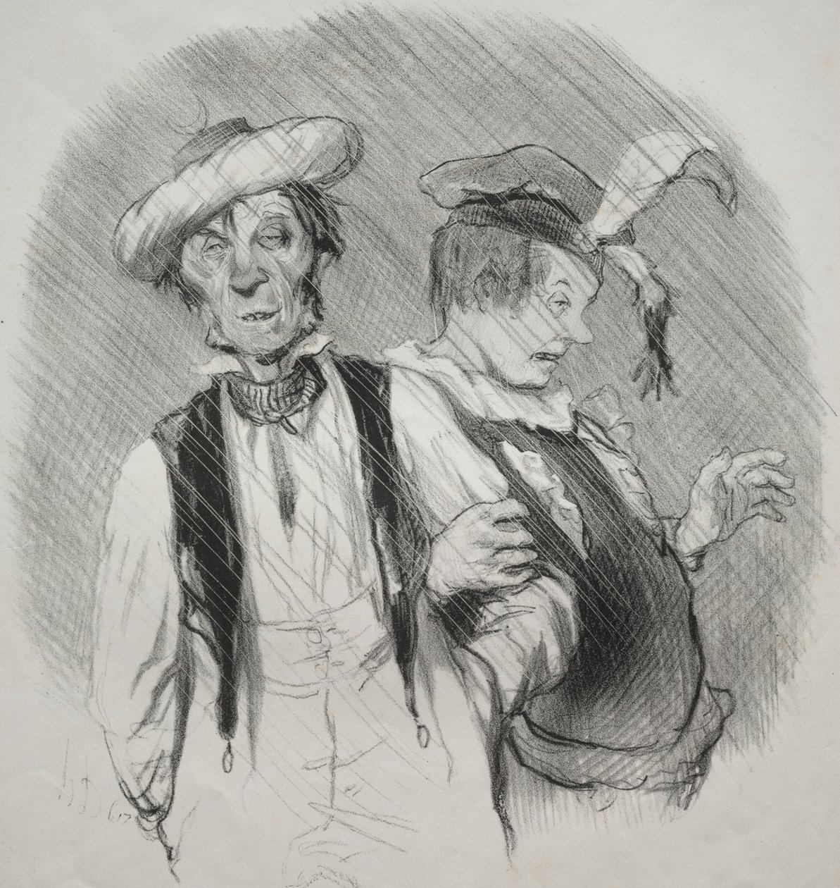 Livets smukke dage, tallerken 18: Mardi gras af Honoré Daumier