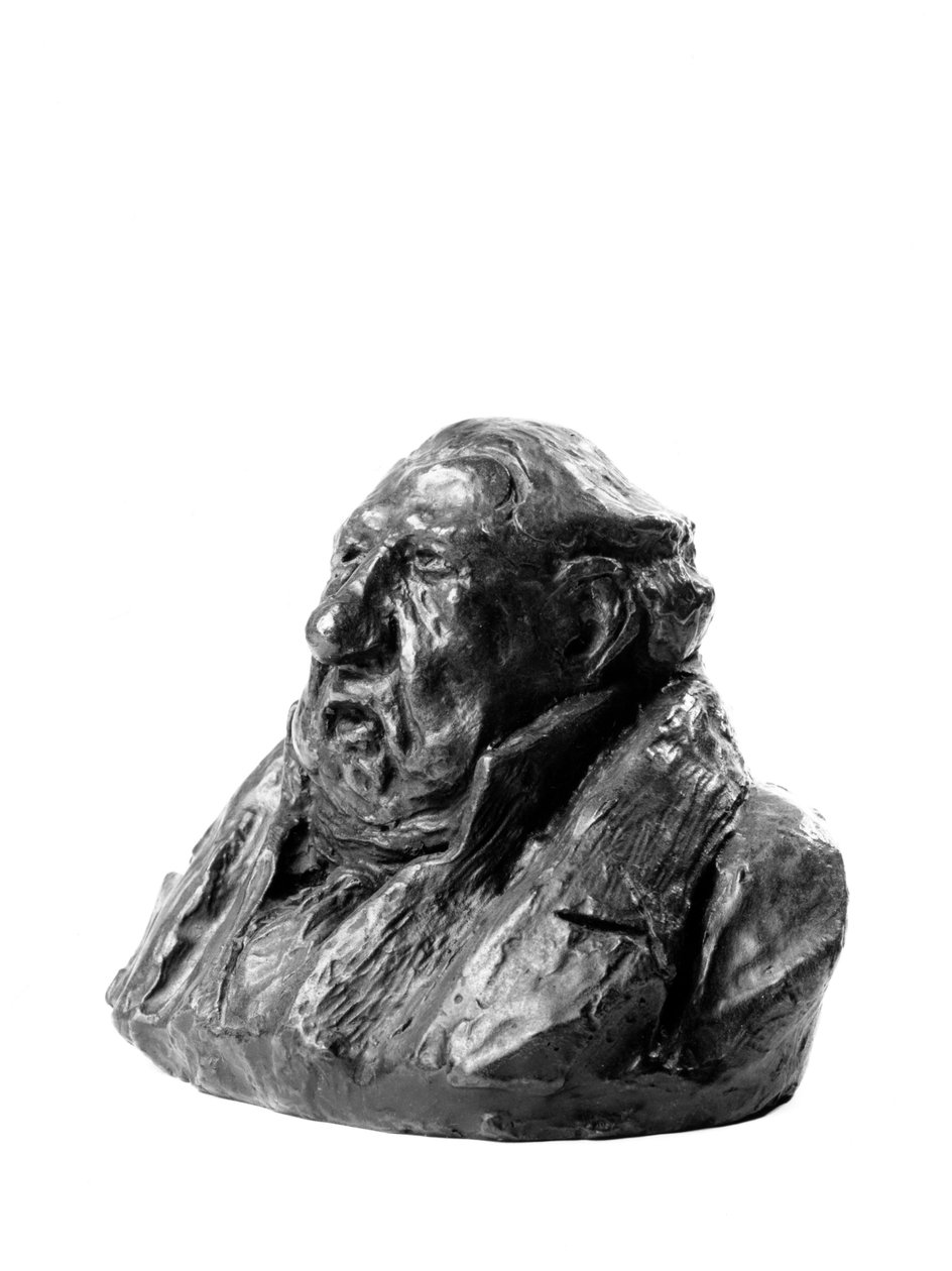 Busterne af "" Celebrites du Juste Milieu"" "" Karikatur af Jean Marie Harle dit Harle pere (1765-1838), stedfortræder. Kagen"". Skulptur af Honore Daumier (1808-1879) 1800-tallet. Inv L 48,23 Dim i cm H 13 x L 1 Musee des Beaux Arts, Palais Lon af Honoré Daumier