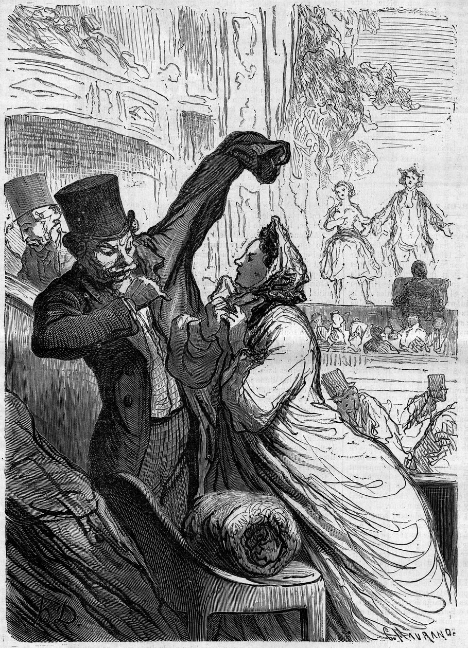 Det sidste vers. Tegnefilm af Honore Daumier (1808-1879). Indgravering i "" Le Monde Illustré"" nr. 255 af 1. marts 1862. af Honoré Daumier
