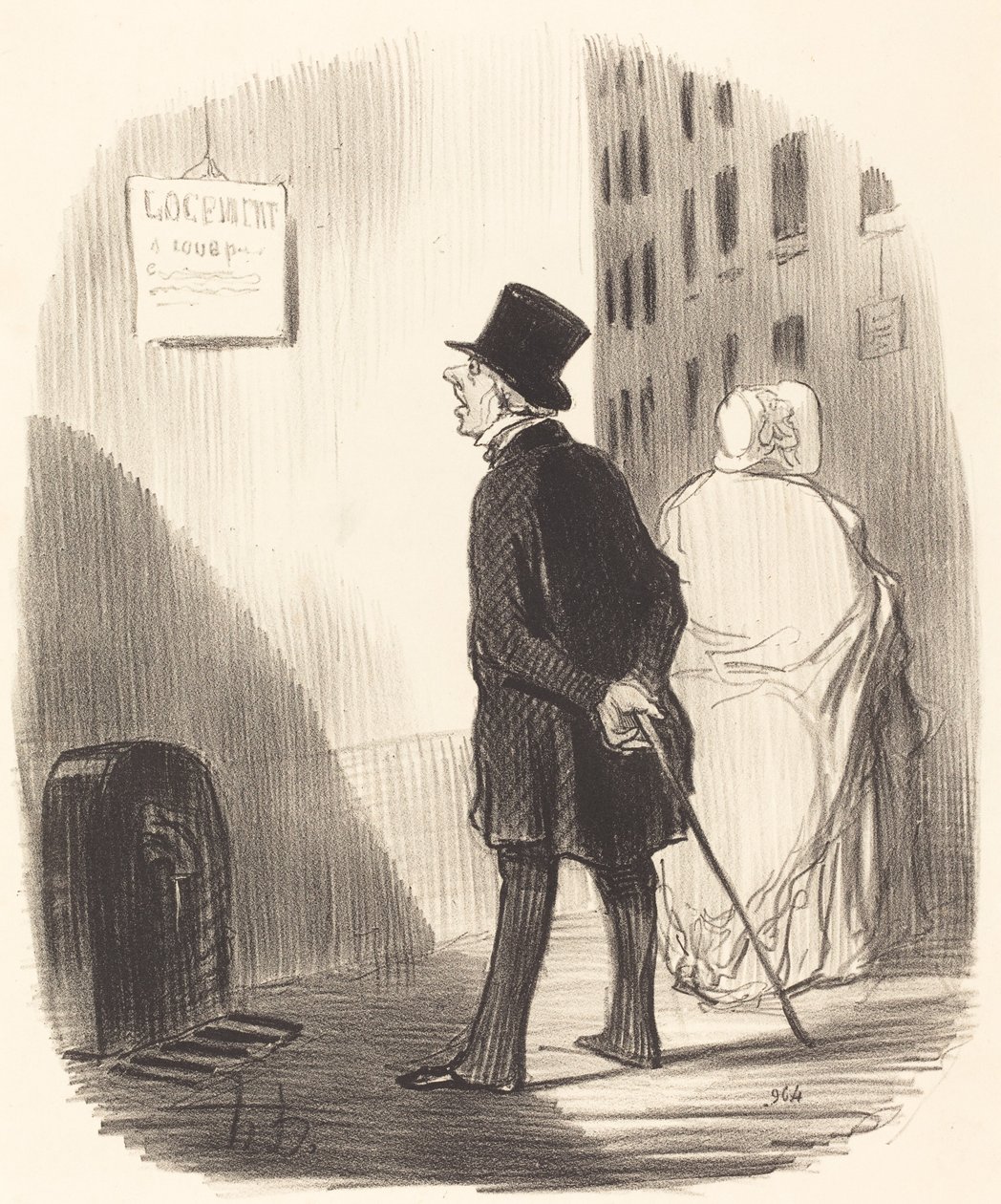 Her er et tegn på, at min kone bestod... af Honoré Daumier