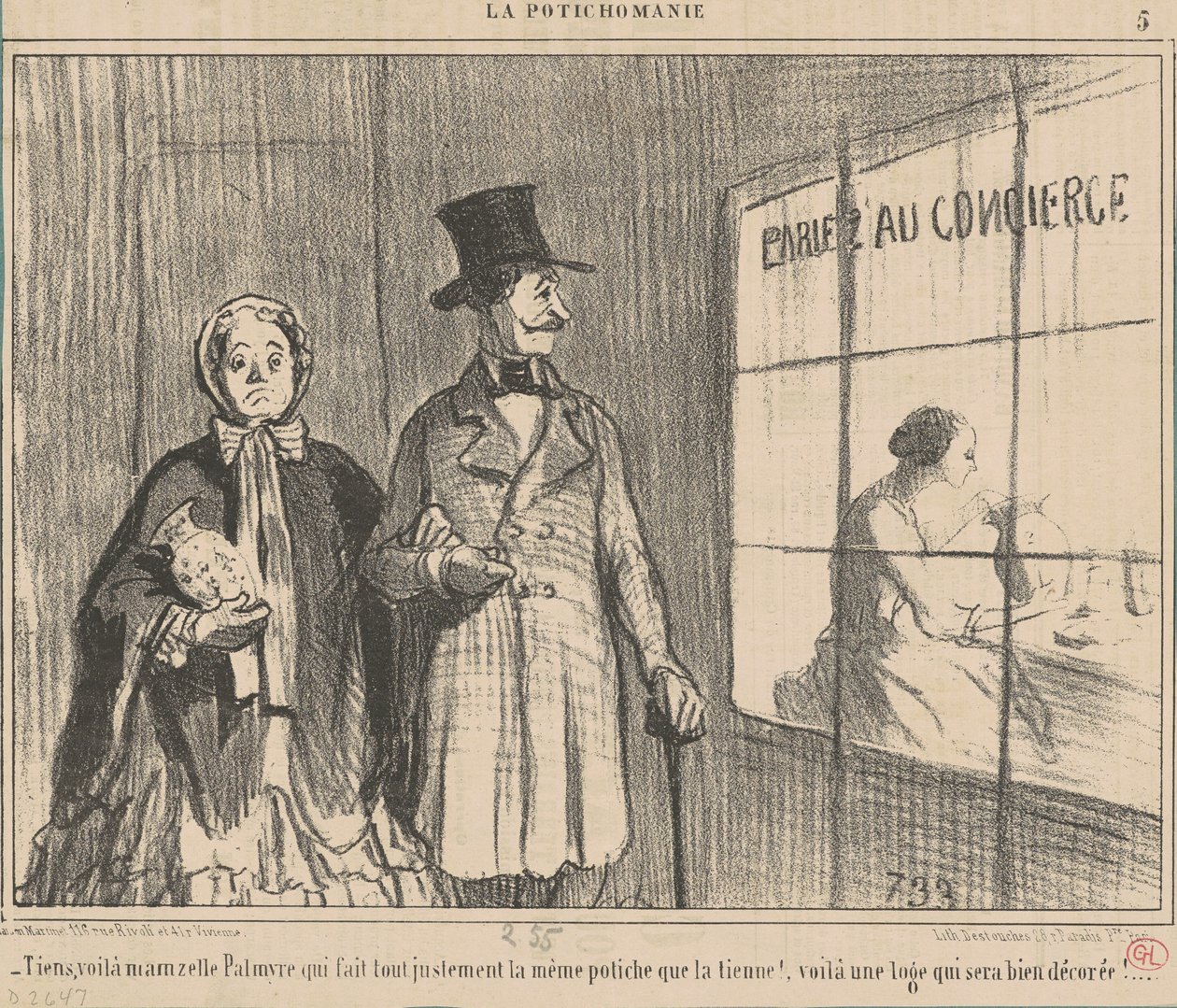 Her, her laver mamzelle palmyre... af Honoré Daumier