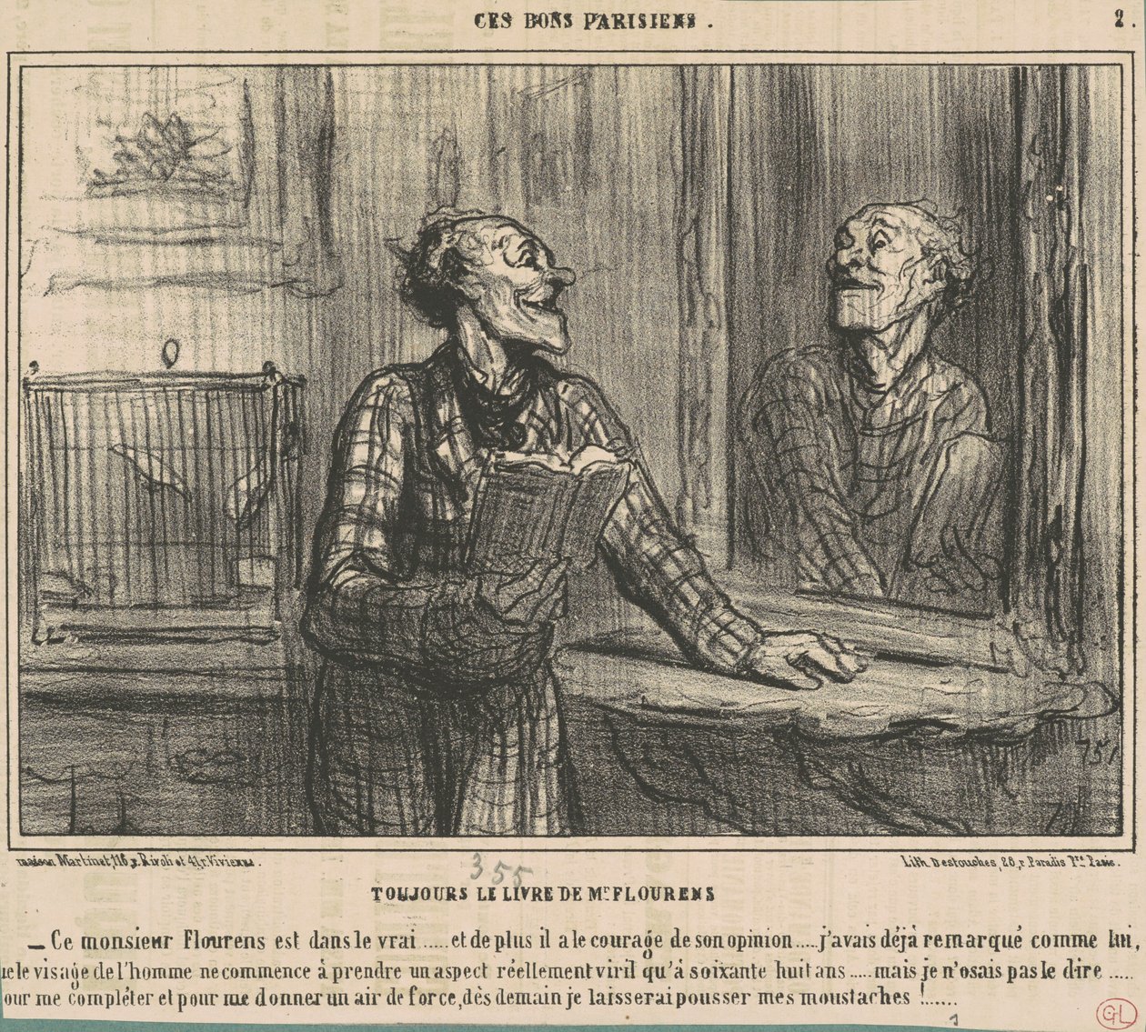 Stadig bogen af ​​M. Flourens af Honoré Daumier