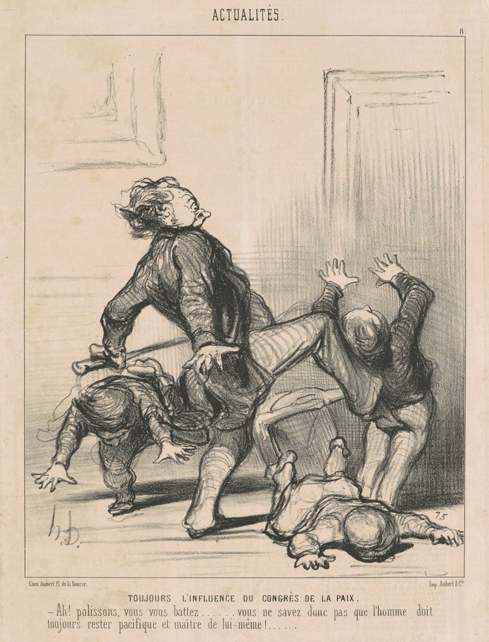 Stadig indflydelsen fra fredskongressen... af Honoré Daumier