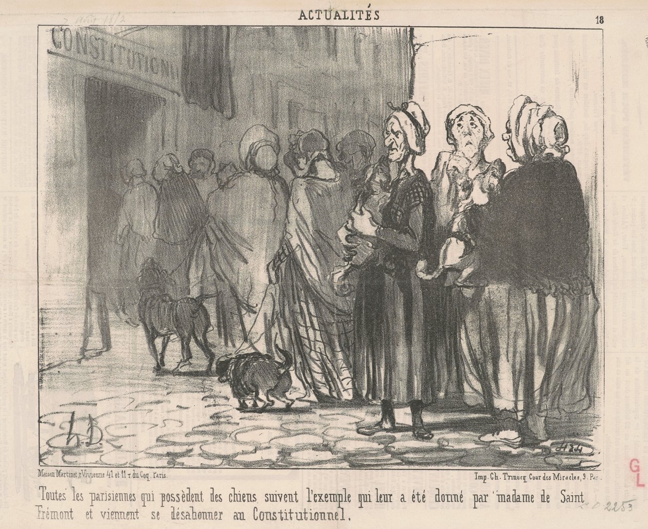 Alle pariserne, der ejer hunde... af Honoré Daumier