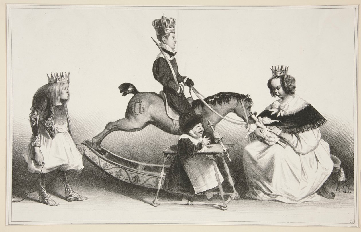 Meget høje og meget kraftfulde legitime sennep og sennep af Honoré Daumier