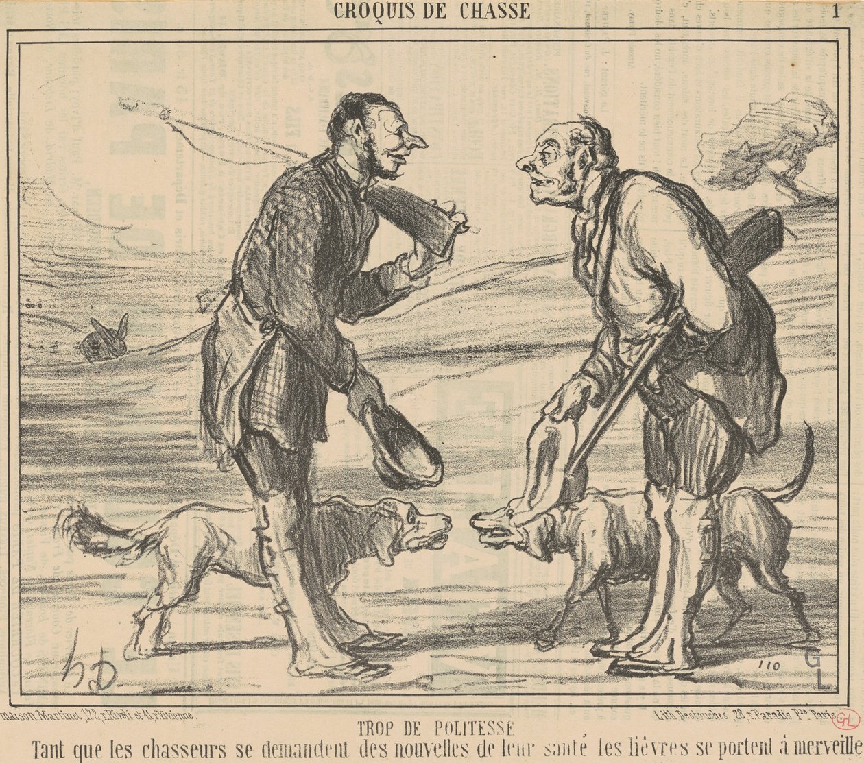 for meget høflighed af Honoré Daumier