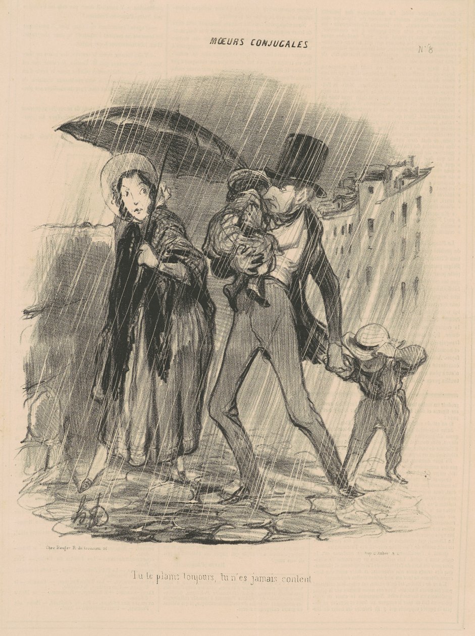 Du klager altid, du er aldrig glad. af Honoré Daumier