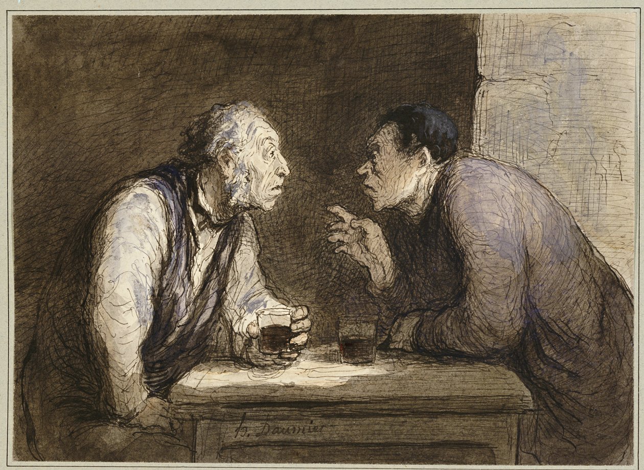To drikker, ca. 1857-69 af Honoré Daumier