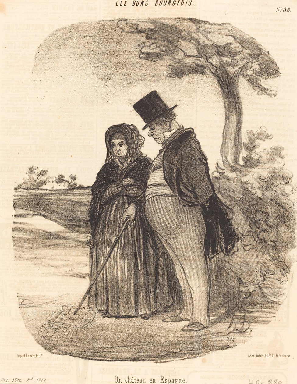 Et slot i Spanien af Honoré Daumier