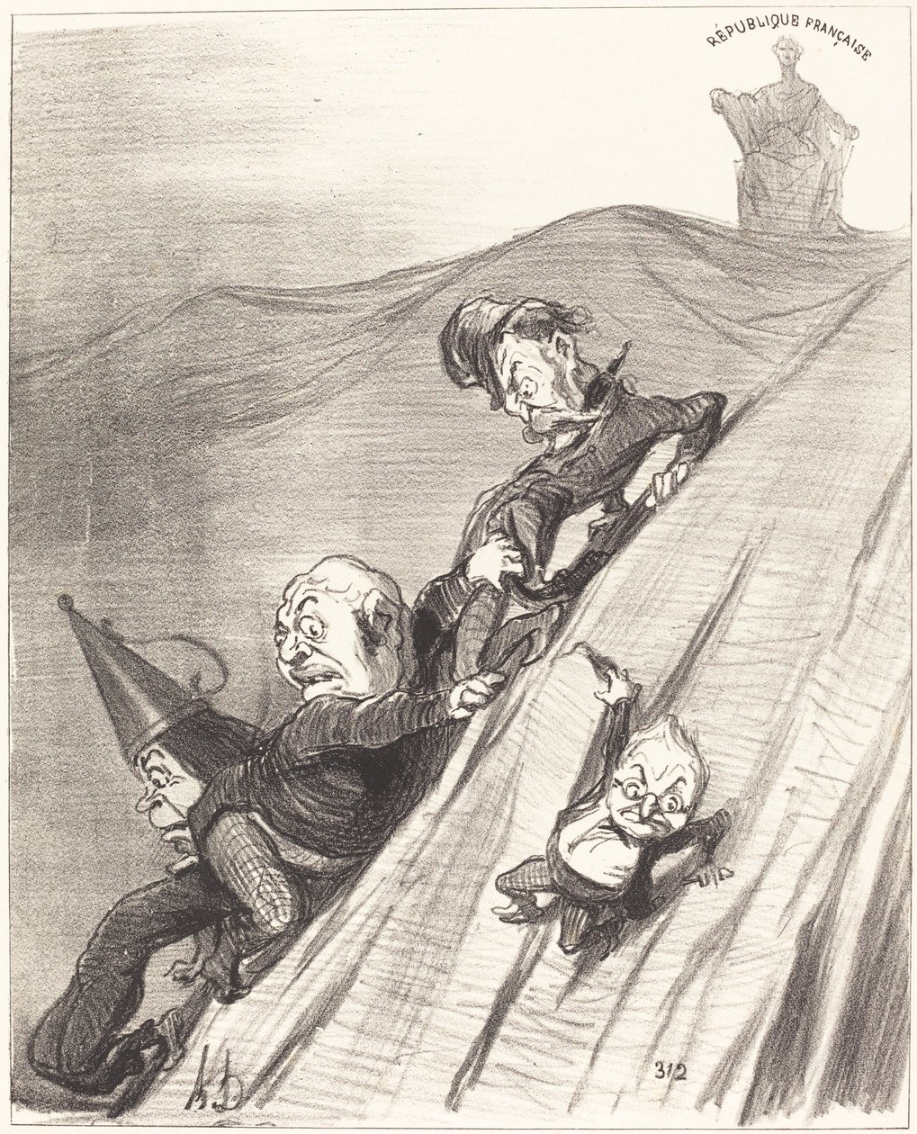 En farlig vej af Honoré Daumier