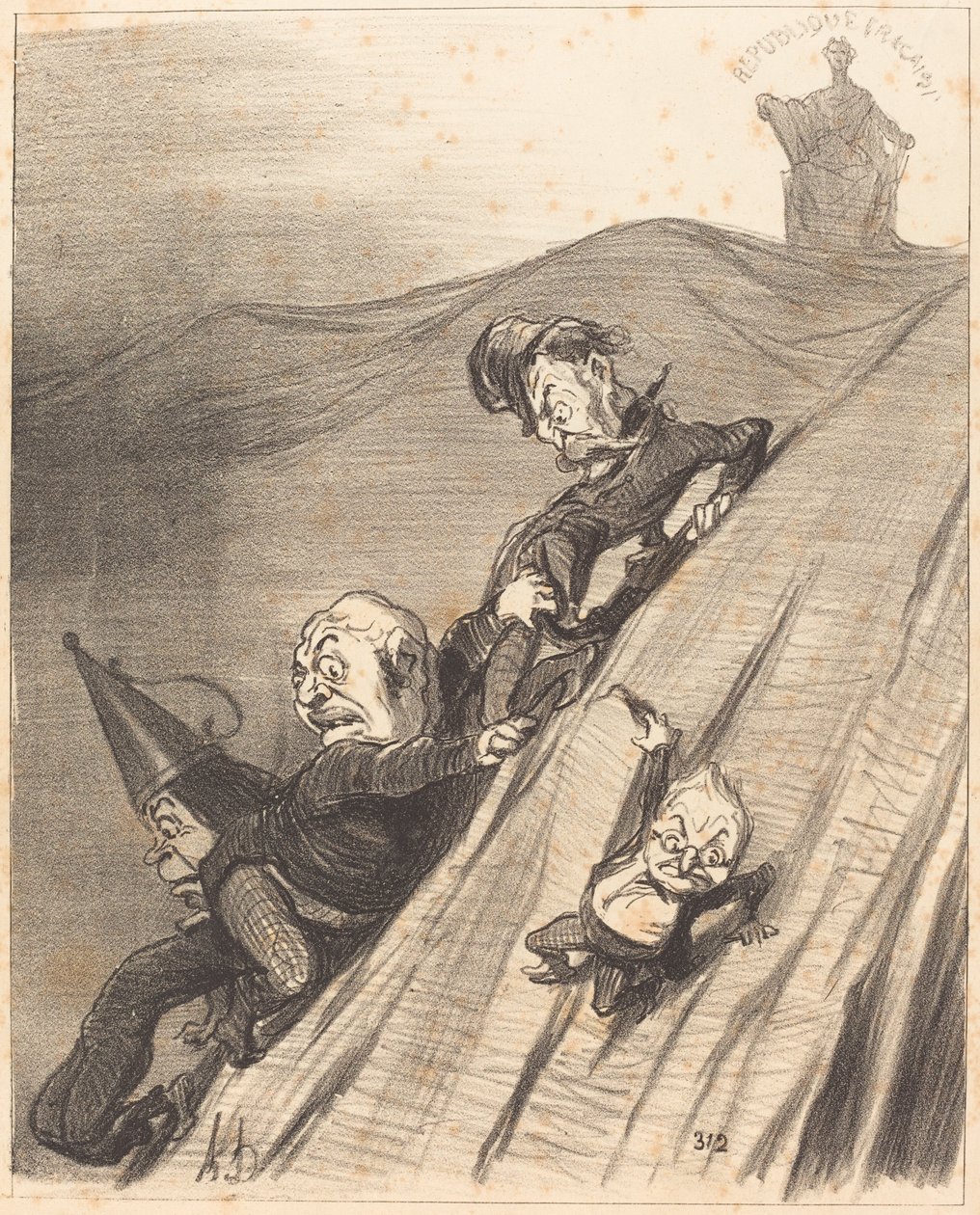 En farlig vej af Honoré Daumier