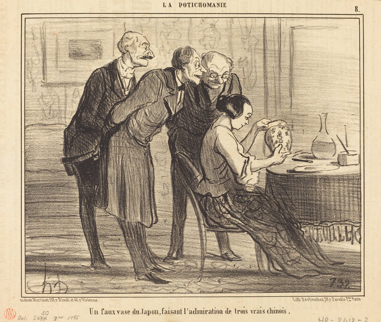 En falsk vase fra Japan laver... af Honoré Daumier