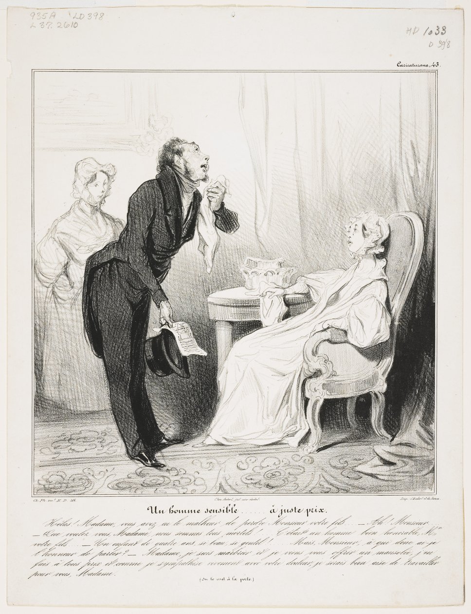En følsom mand (Caricaturana 43) af Honoré Daumier