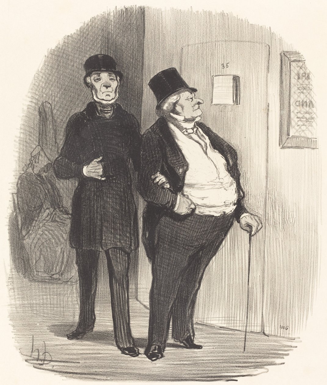 En dag med fordelsrepræsentation... af Honoré Daumier