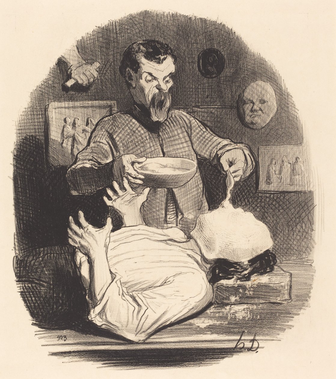 En herre, der ønsker at give sig selv den tilfredsstillelse... af Honoré Daumier