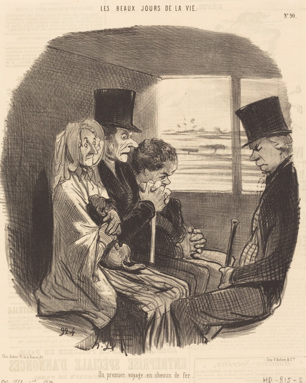 En første jernbanerejse af Honoré Daumier