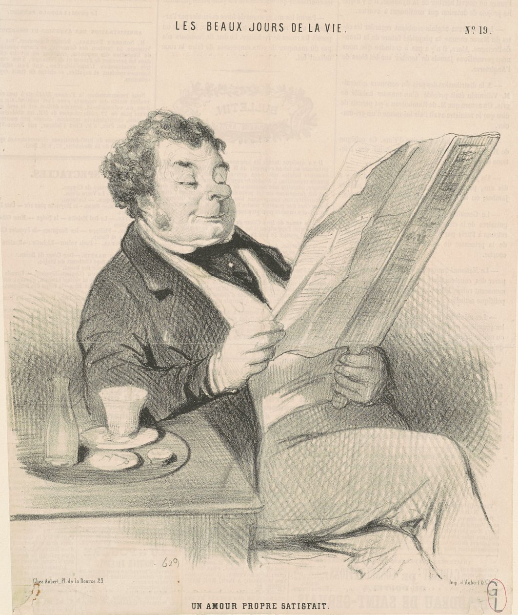 Et tilfreds selvværd af Honoré Daumier