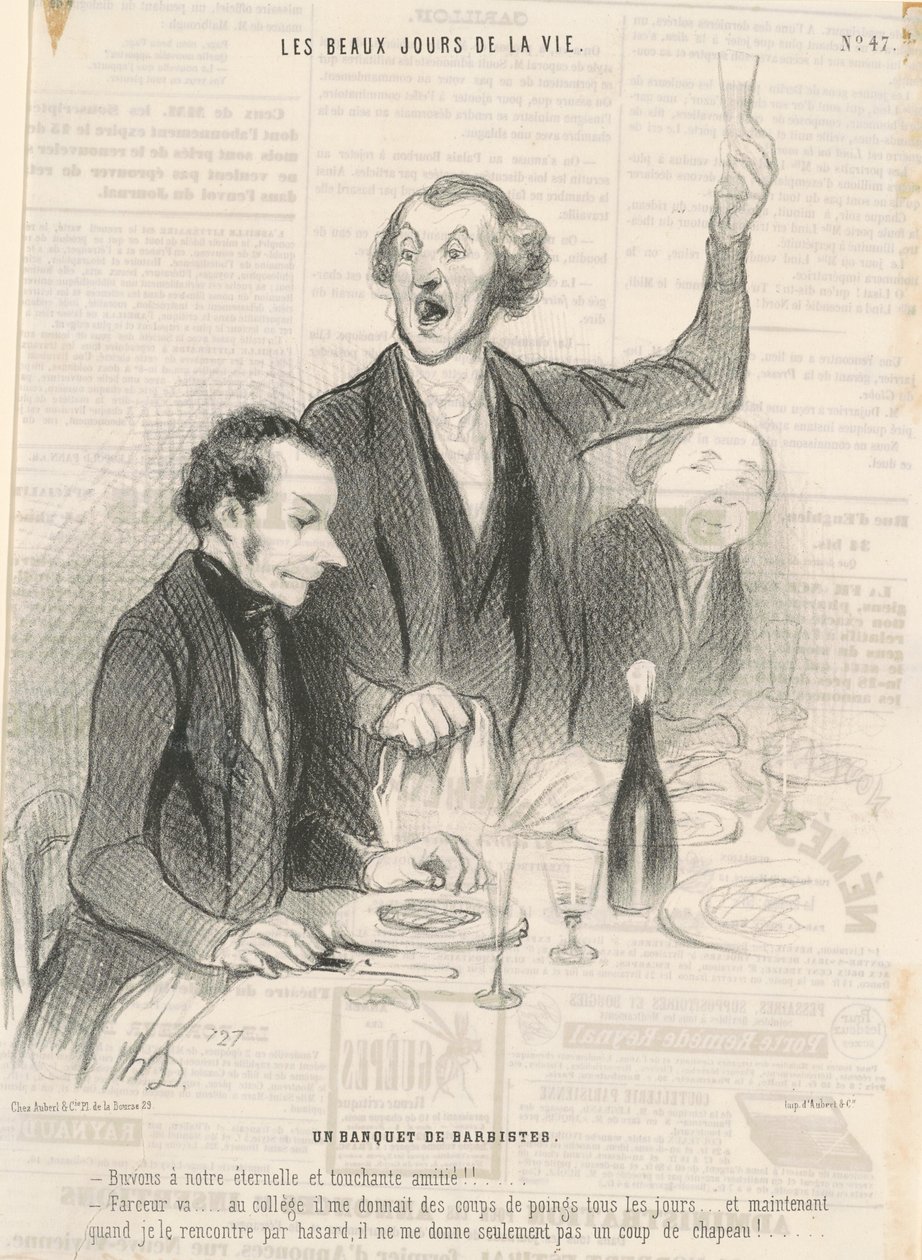 En banket med barbies af Honoré Daumier