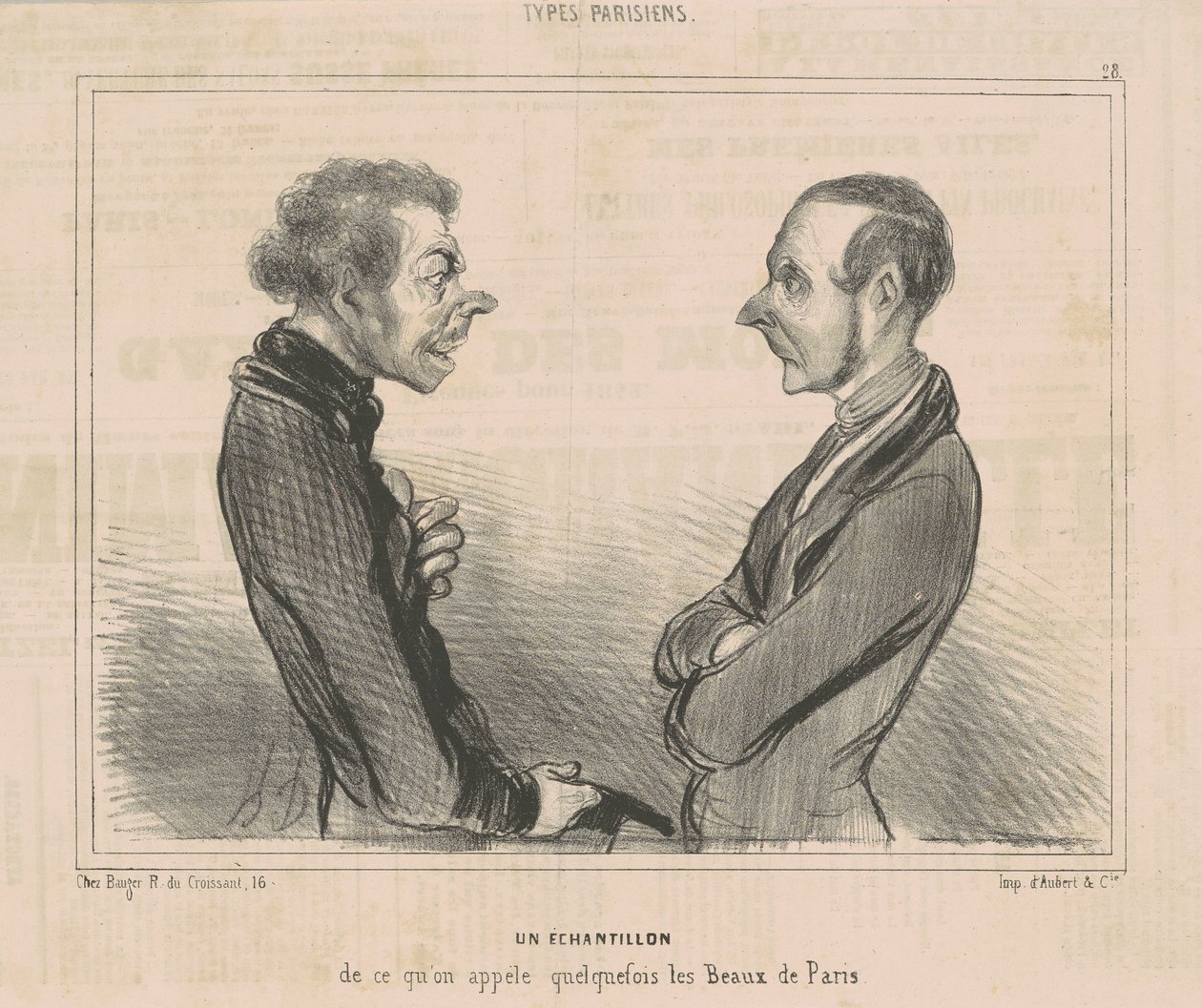 Et udsnit af det, vi kalder ... les beaux de paris af Honoré Daumier