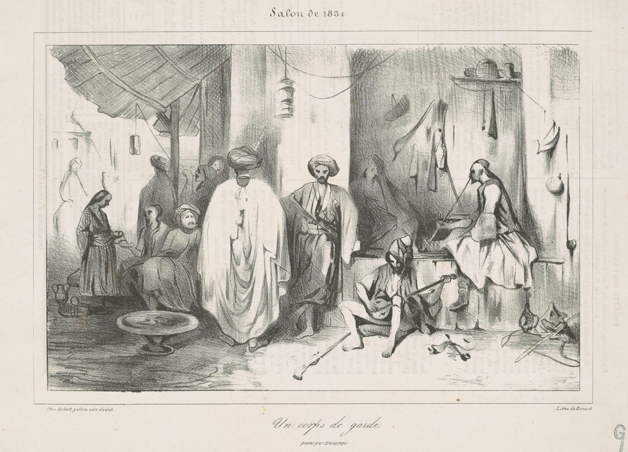 Et vagthus malet af Decamps af Honoré Daumier