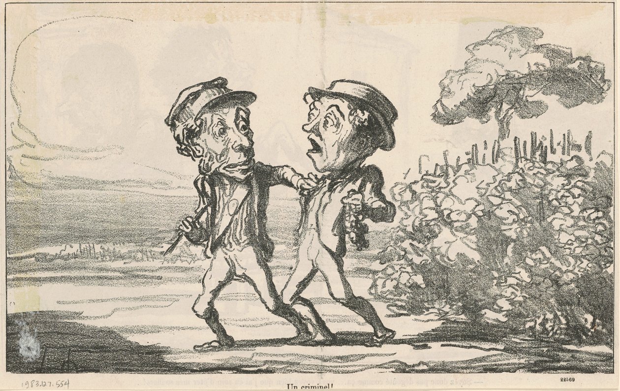En kriminel! af Honoré Daumier