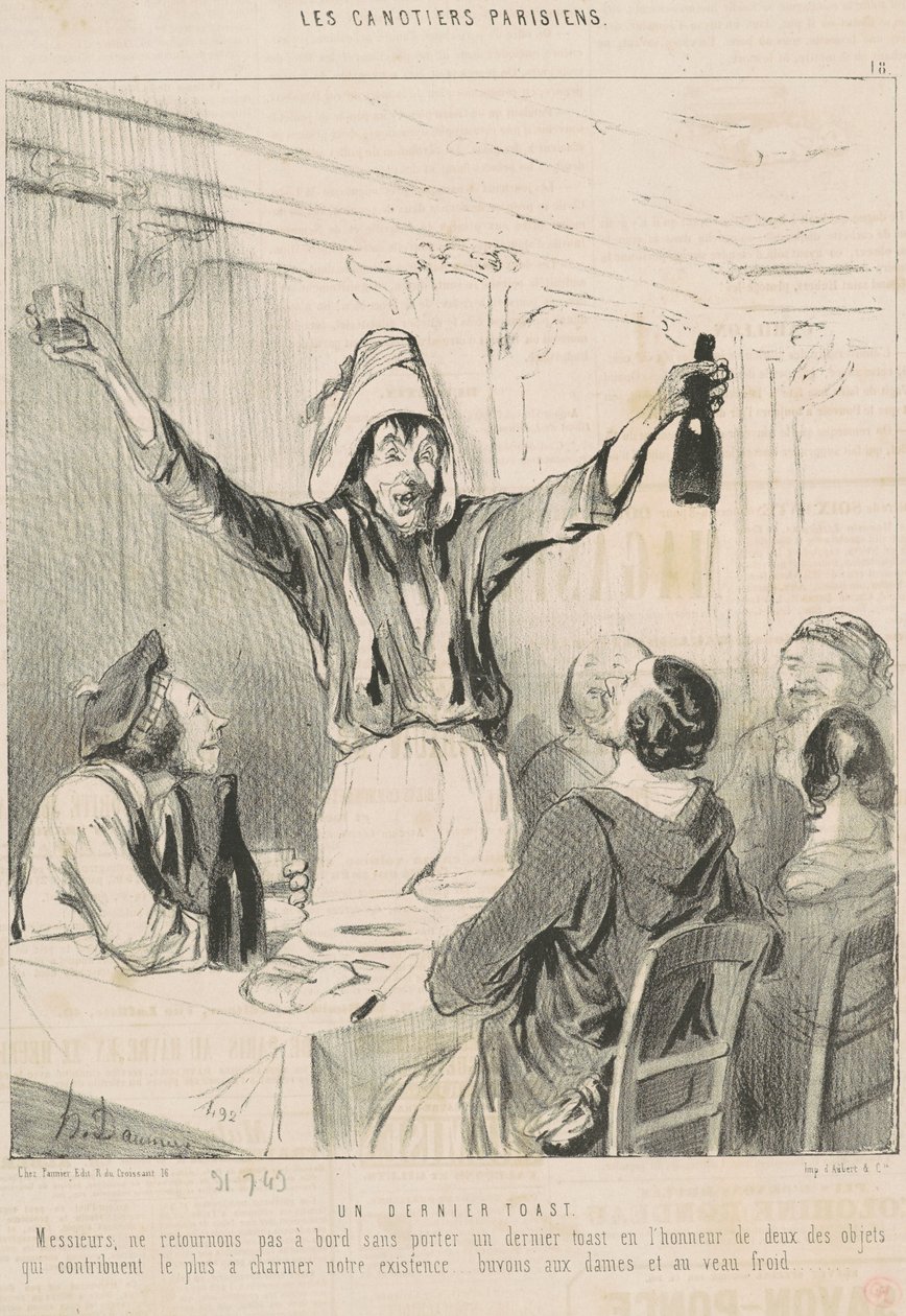 En sidste skål af Honoré Daumier