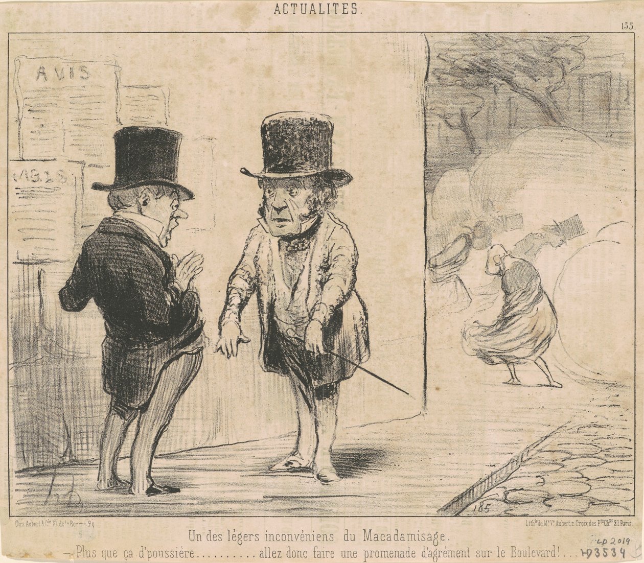 En af ... ulemperne ved makadamisering ... af Honoré Daumier