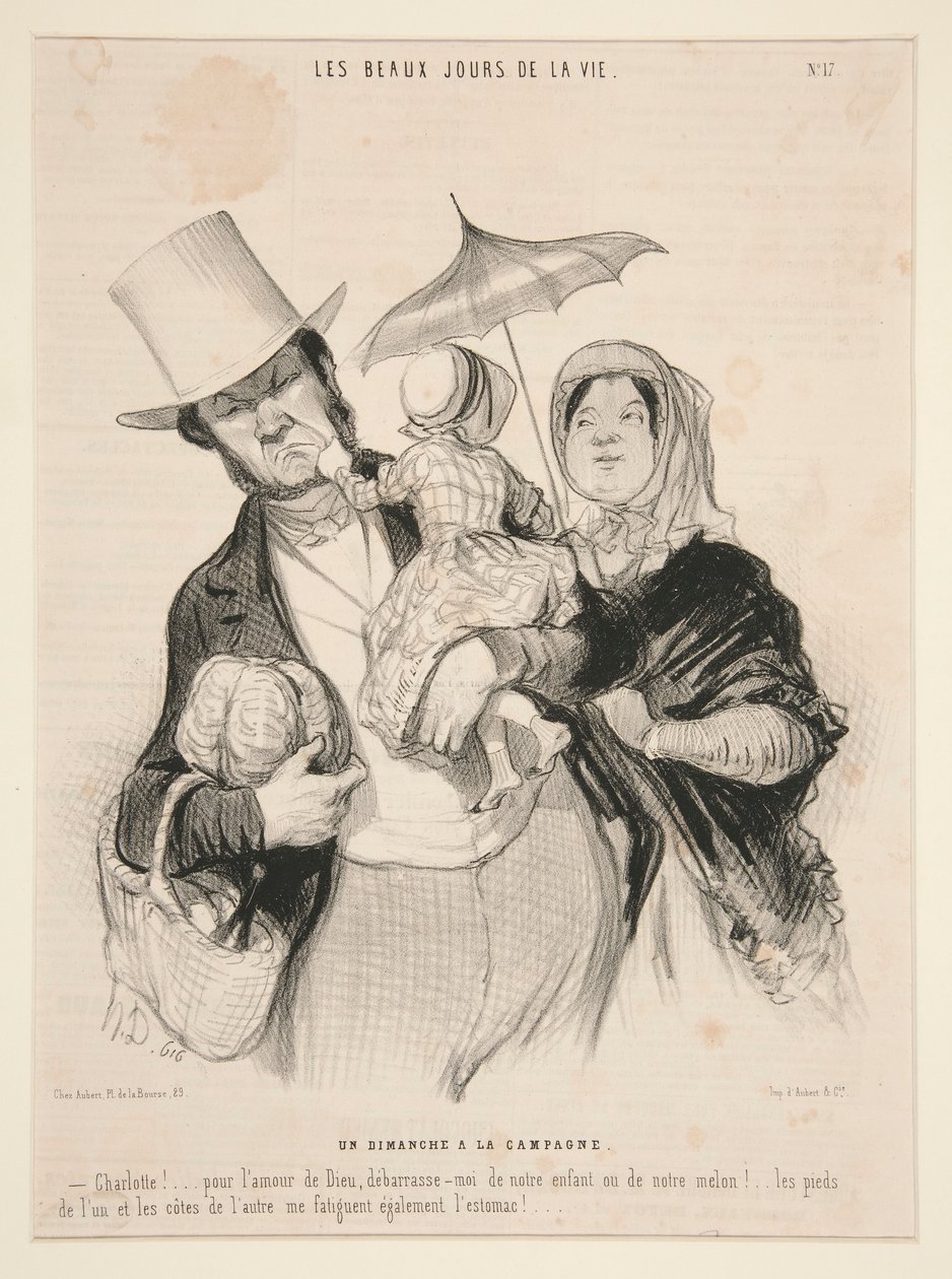 en søndag? kampagnen, #17 af af Honoré Daumier