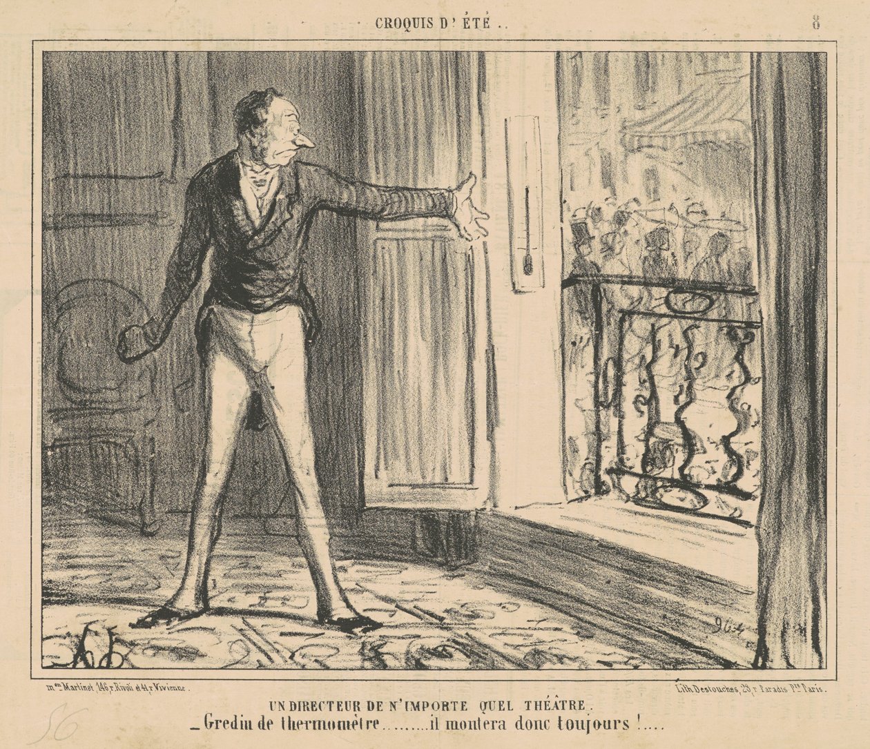 En instruktør af ethvert teater af Honoré Daumier