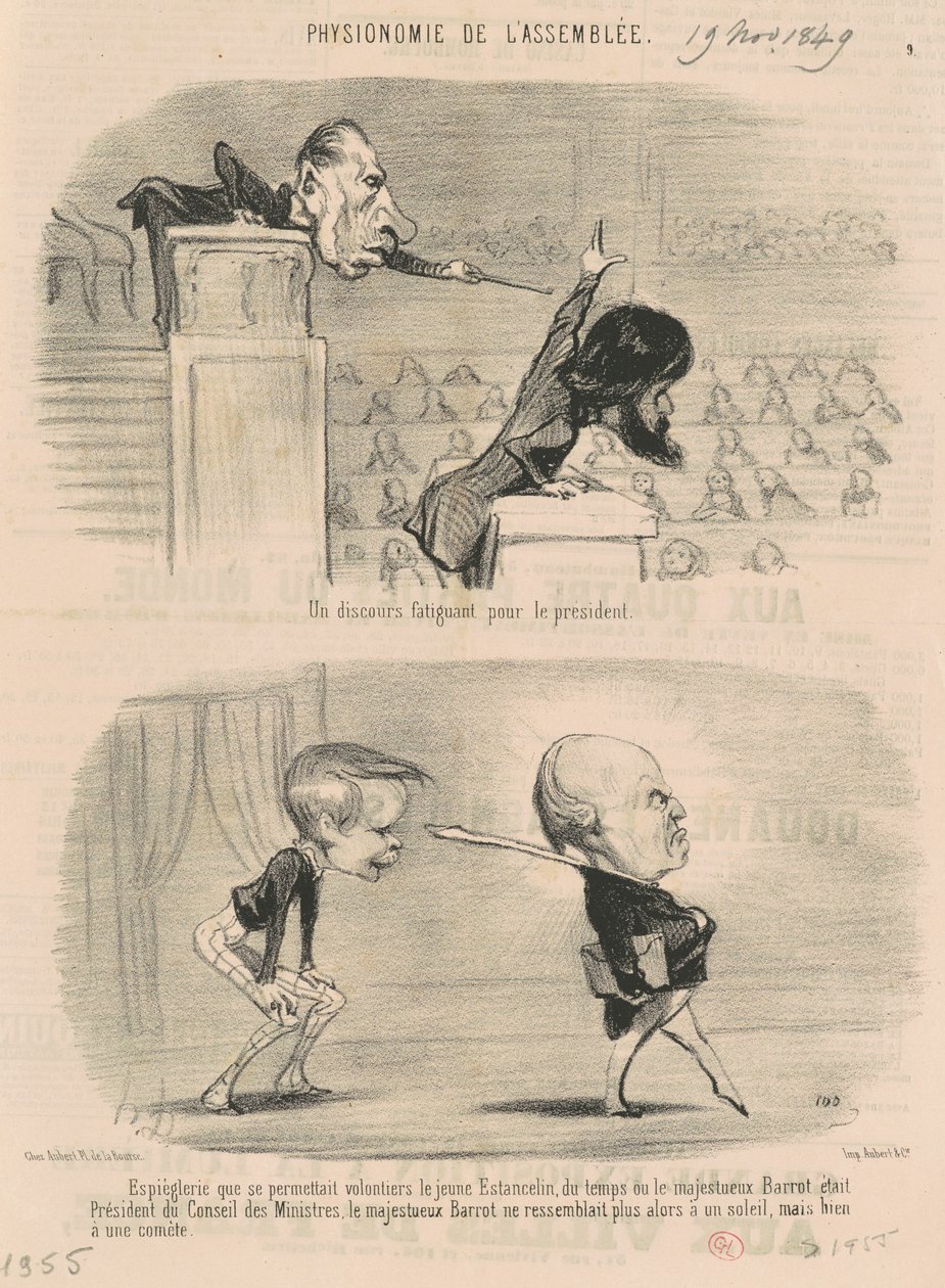 En trættende tale for præsidenten af Honoré Daumier
