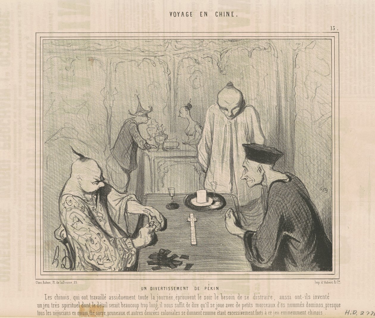 beijing underholdning af Honoré Daumier
