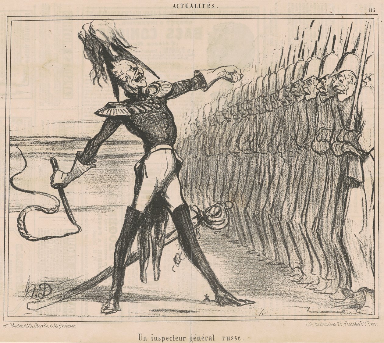 En russisk generalinspektør af Honoré Daumier