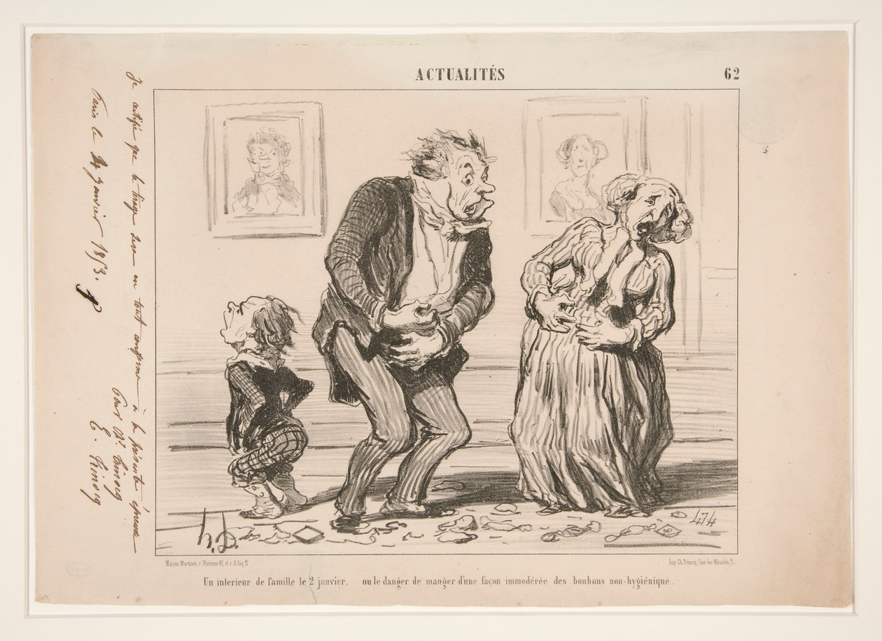 Et familieinteriør den 2. januar af Honoré Daumier