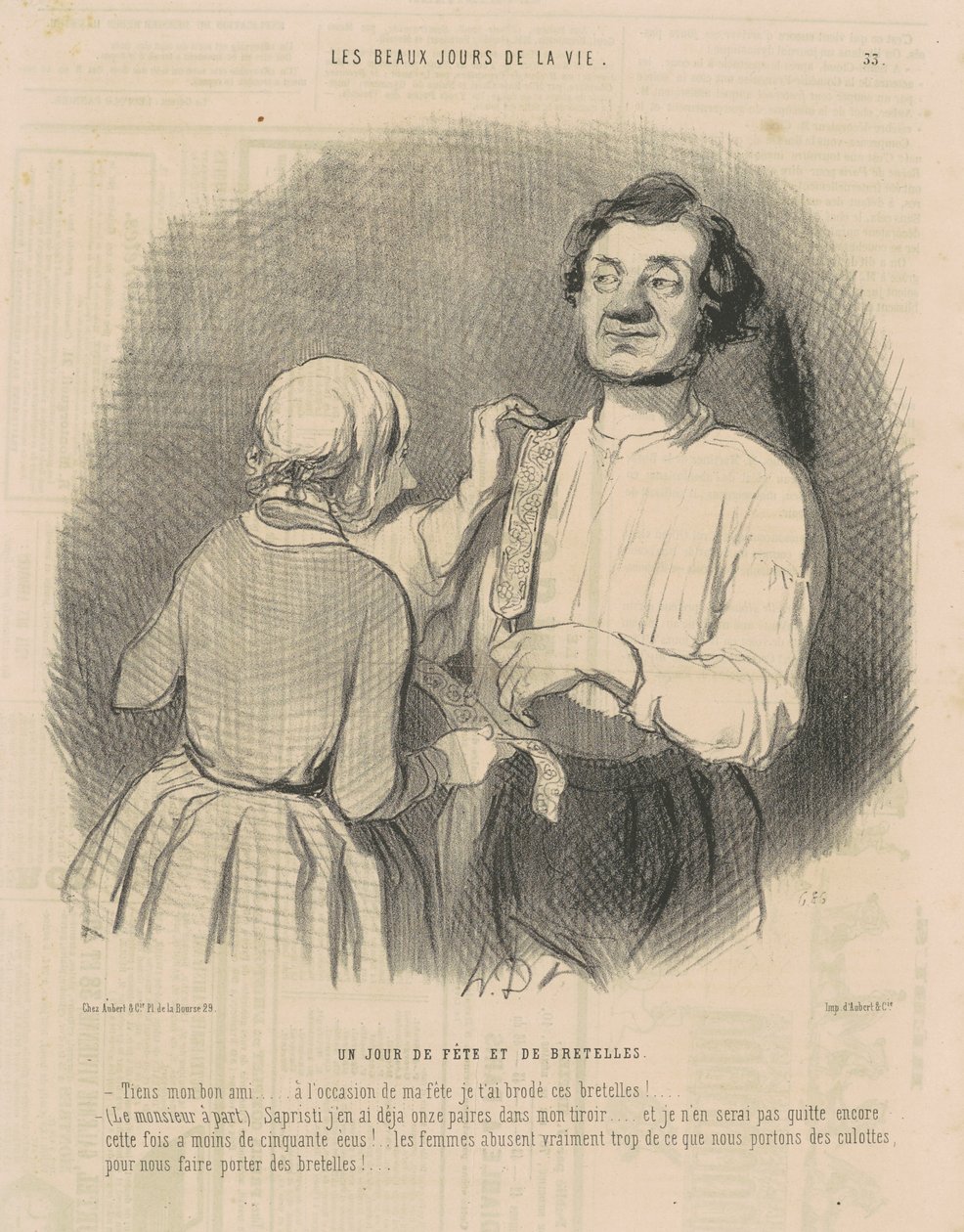 En dag med fest og seler af Honoré Daumier