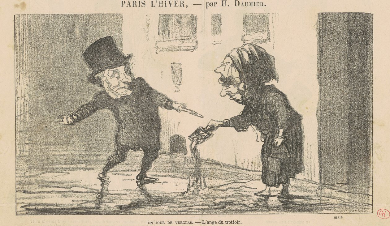 En kold dag af Honoré Daumier