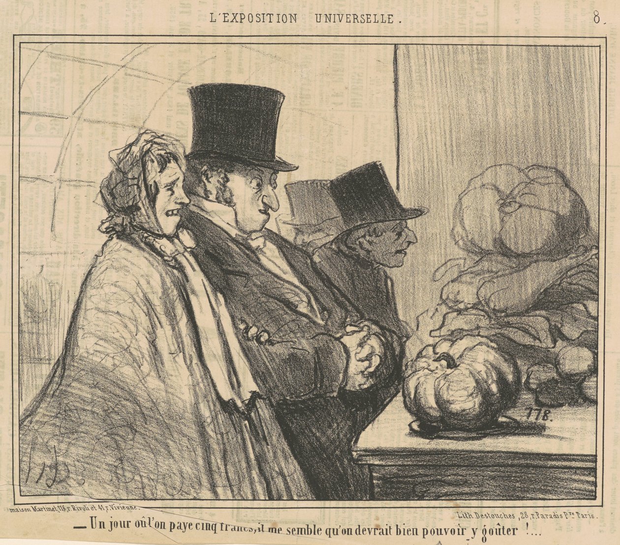En dag, hvor du betaler fem francs af Honoré Daumier