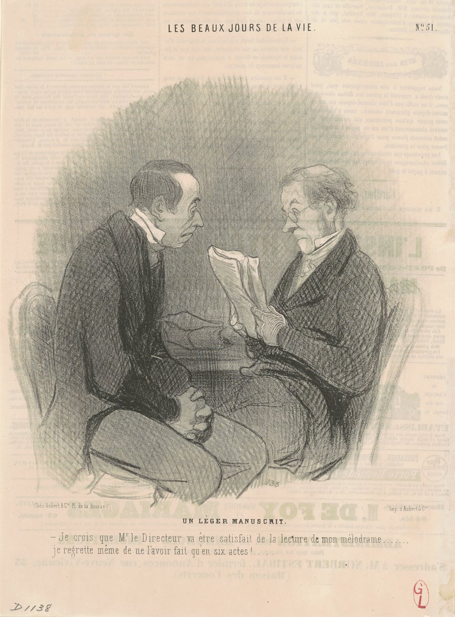 Et let manuskript af Honoré Daumier