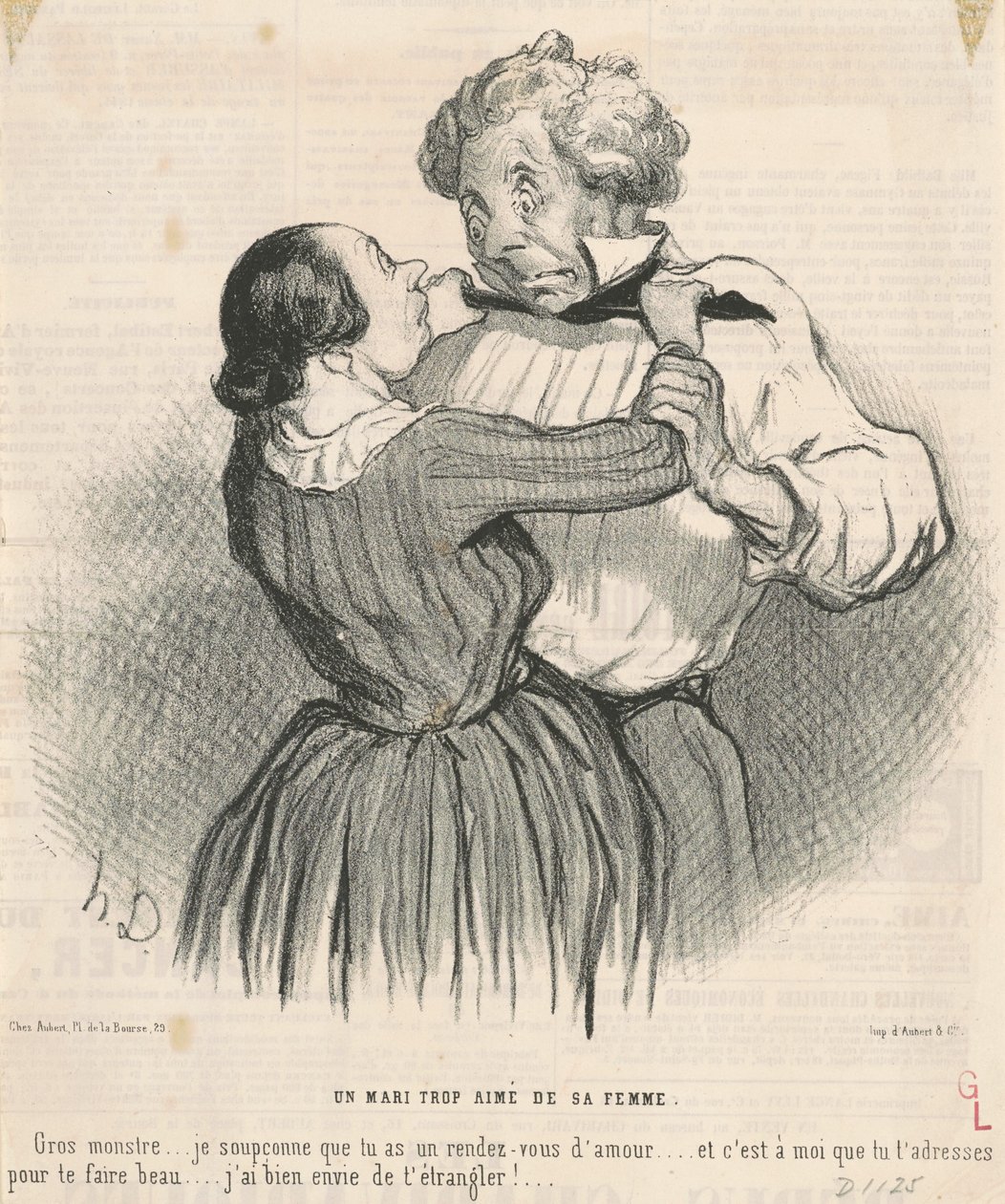 En mand for elsket af sin kone af Honoré Daumier