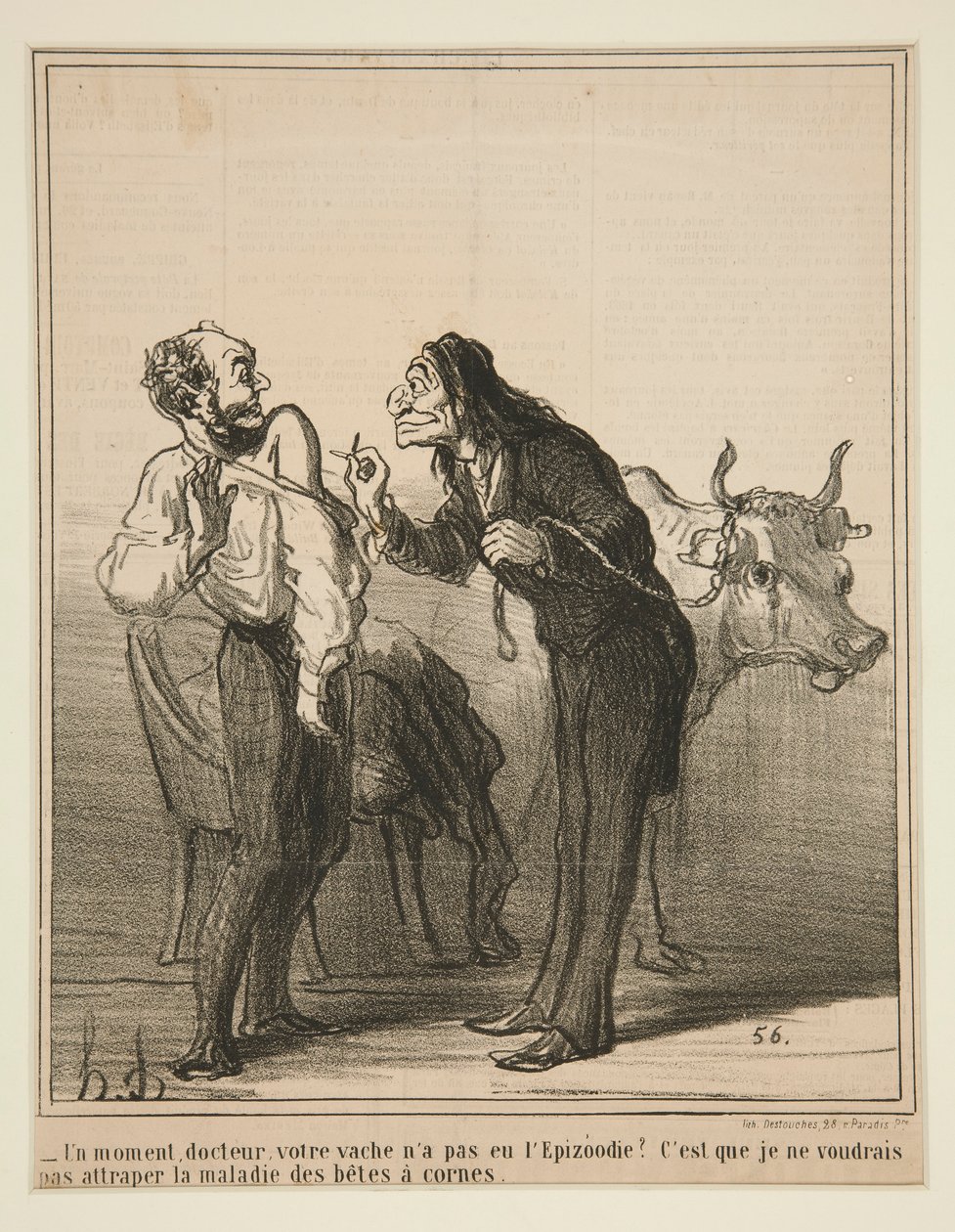 Et øjeblik, doktor, din ko n af Honoré Daumier