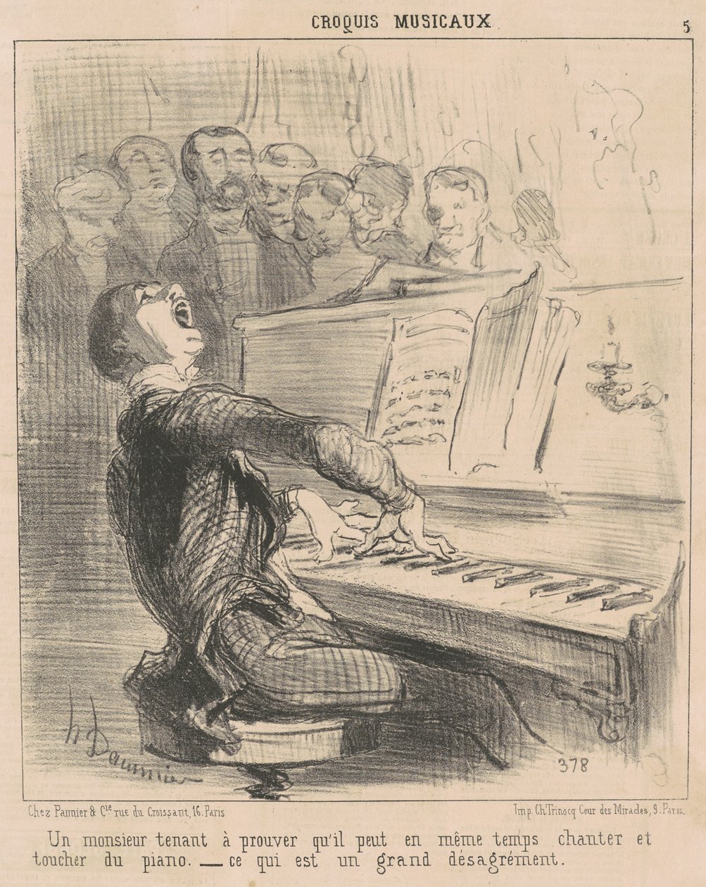 En herre, der vil bevise, at han kan... af Honoré Daumier