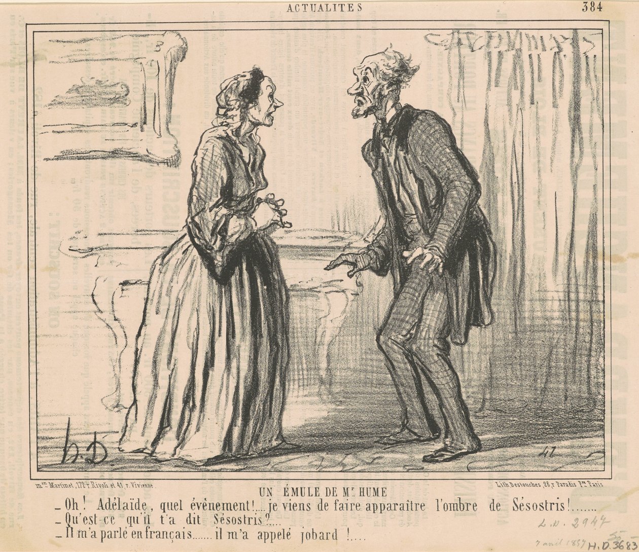 En emulerende hr. Hume af Honoré Daumier