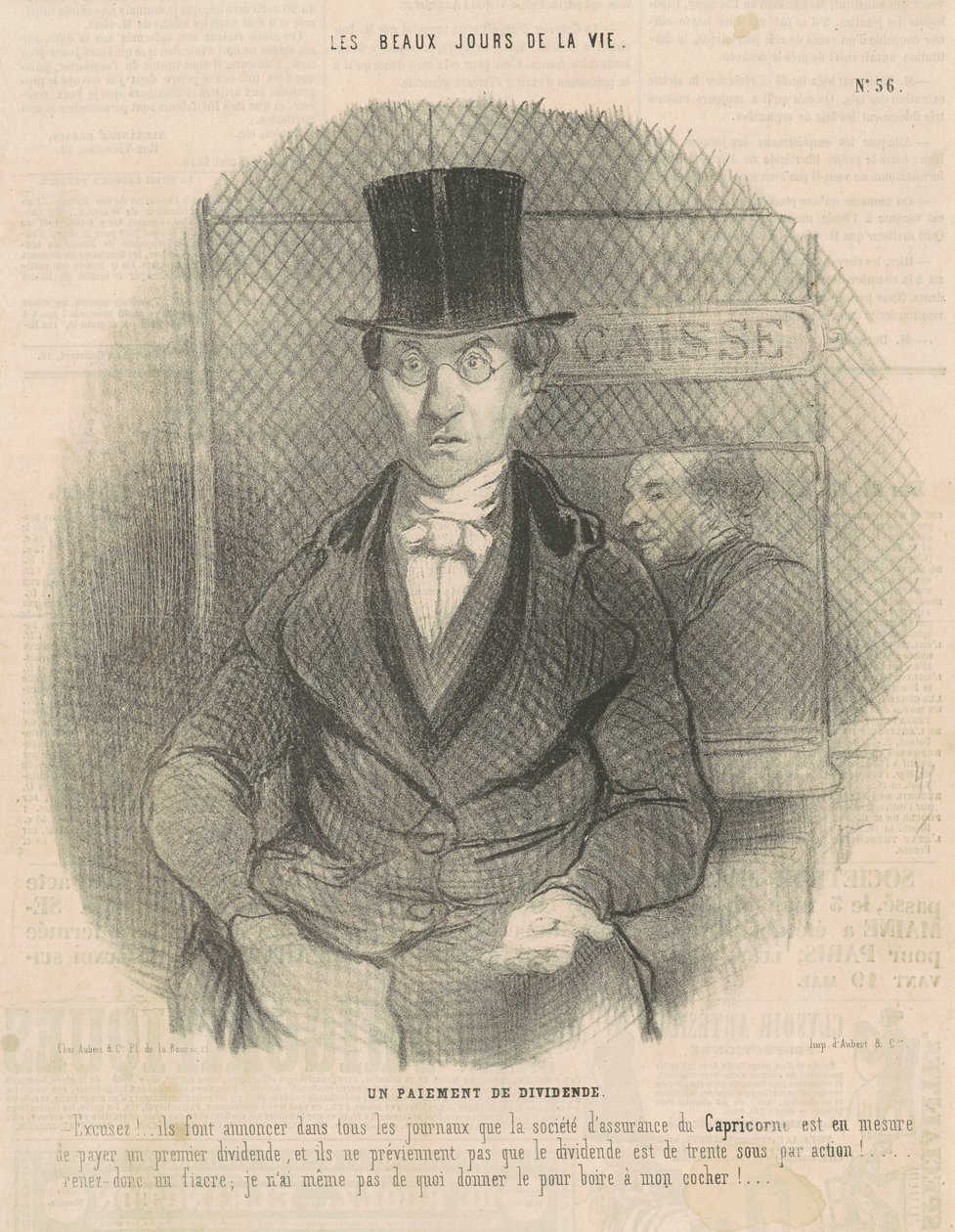 En udbyttebetaling af Honoré Daumier