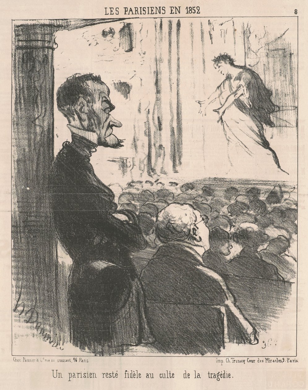 En pariser, der forblev trofast... af Honoré Daumier