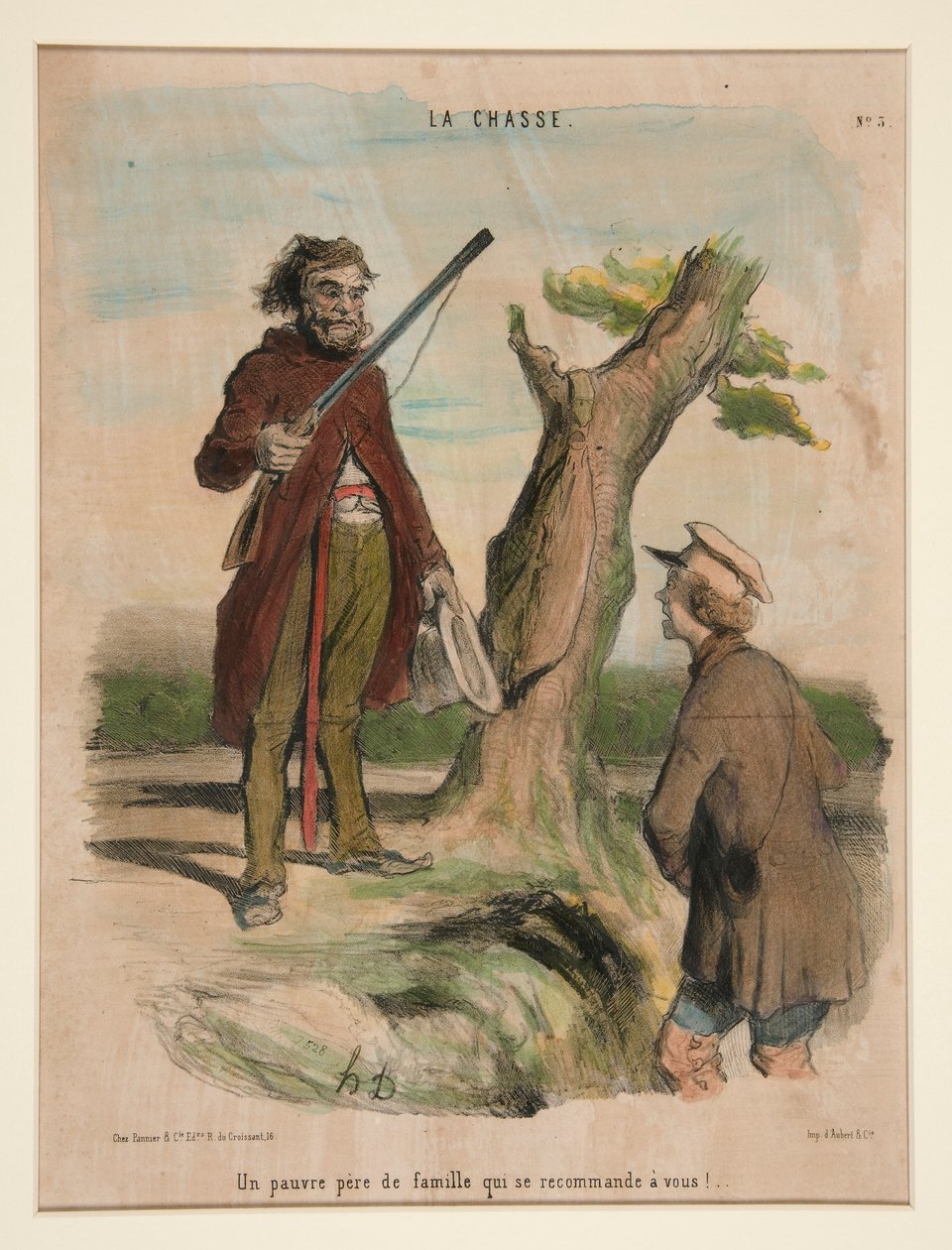 En stakkels far, der anbefaler sig selv til dig! af Honoré Daumier