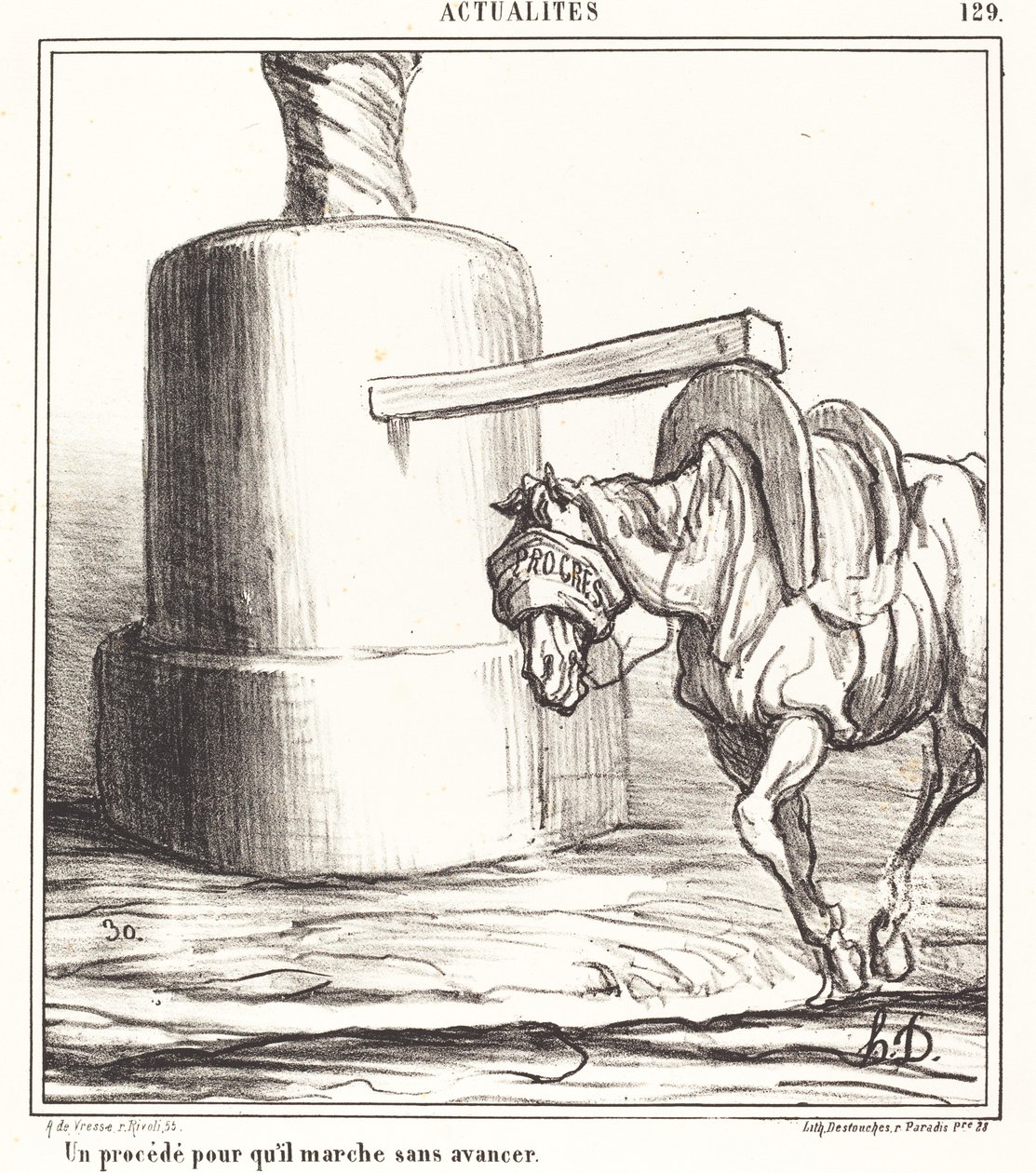 En proces, så han går uden at komme videre af Honoré Daumier