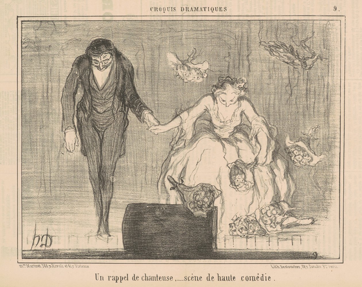 En påmindelse om en sanger... af Honoré Daumier