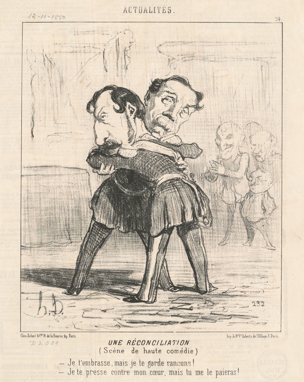 En forsoning, scene for high comedy... af Honoré Daumier