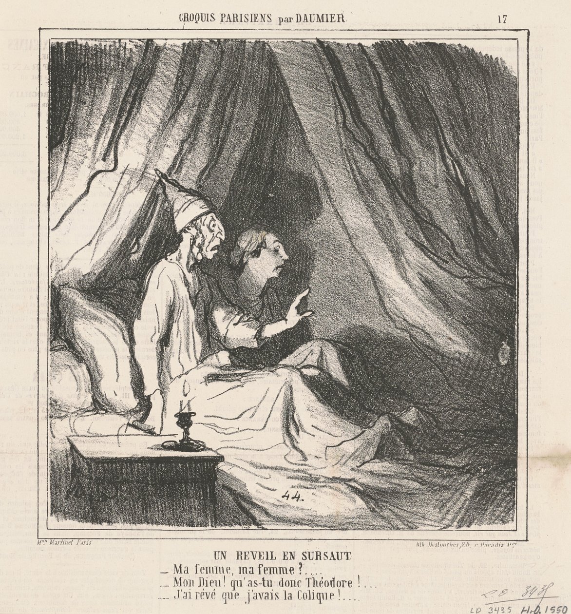 En pludselig opvågning af Honoré Daumier