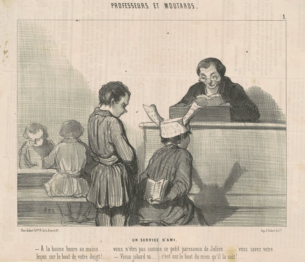 En venlig service af Honoré Daumier