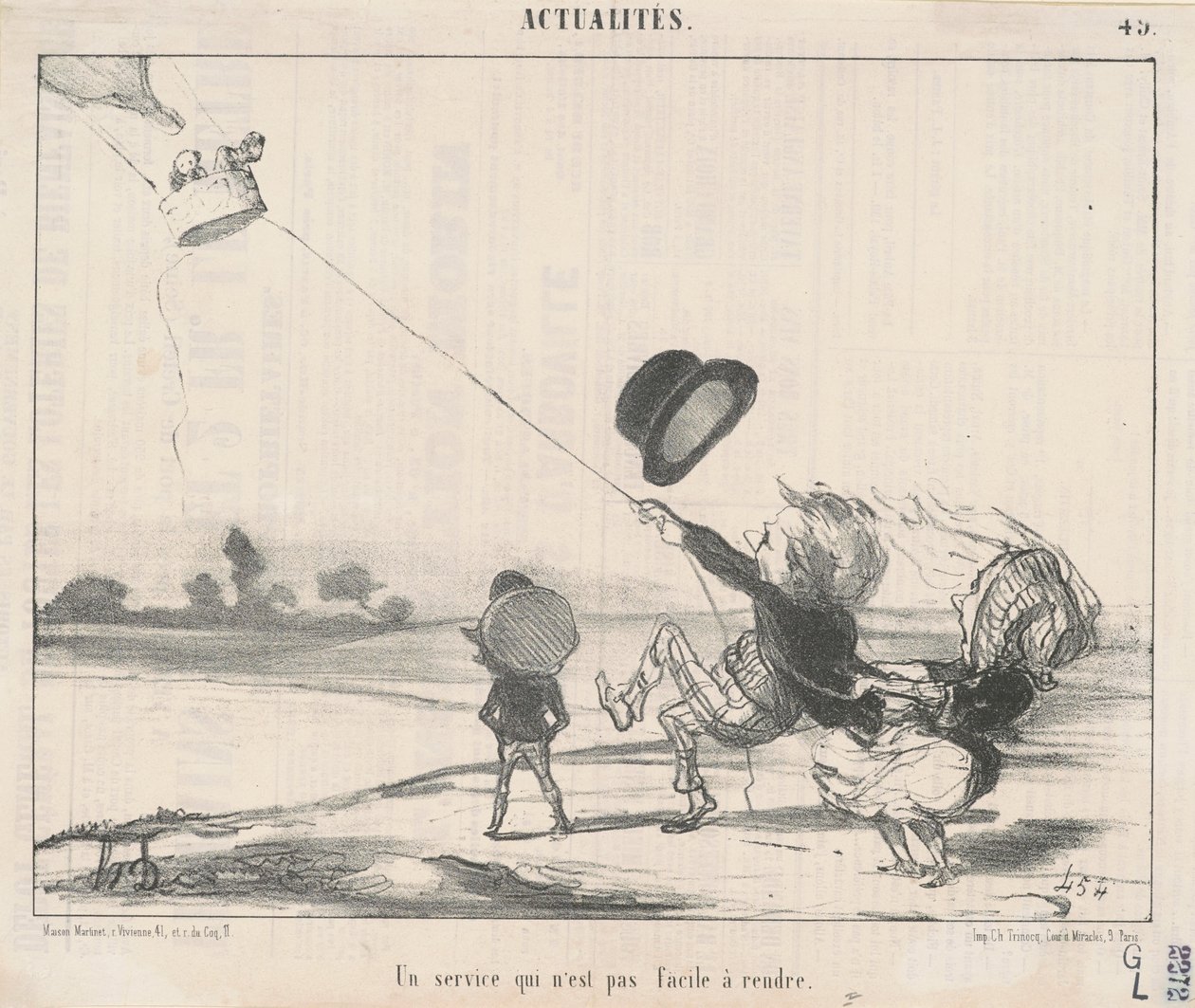 En service ... ikke let at yde af Honoré Daumier